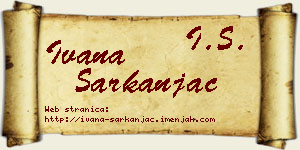Ivana Sarkanjac vizit kartica